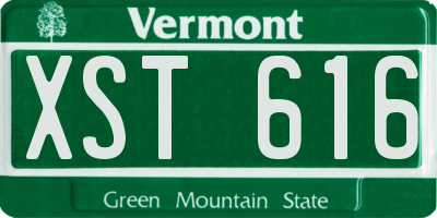 VT license plate XST616