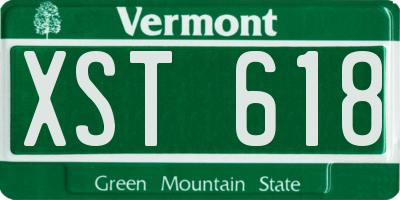 VT license plate XST618