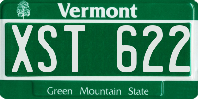 VT license plate XST622