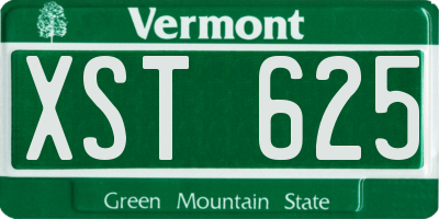 VT license plate XST625