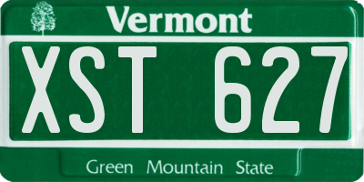 VT license plate XST627