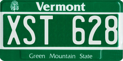 VT license plate XST628