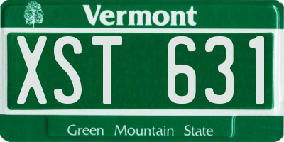 VT license plate XST631