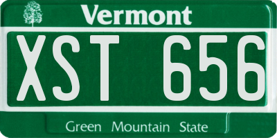 VT license plate XST656