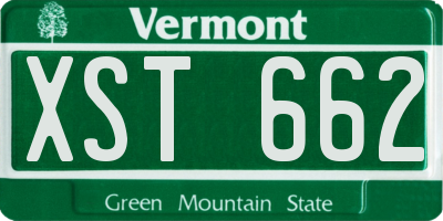VT license plate XST662