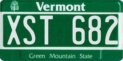 VT license plate XST682