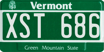 VT license plate XST686