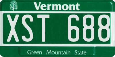 VT license plate XST688
