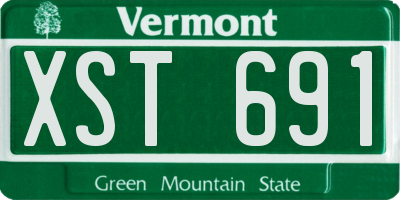VT license plate XST691
