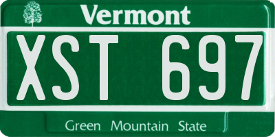 VT license plate XST697