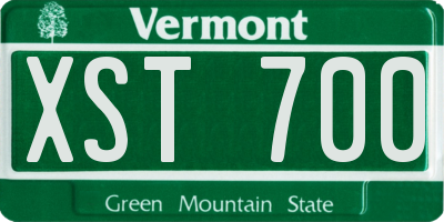 VT license plate XST700