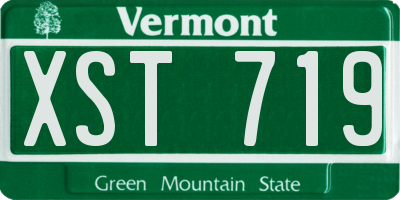VT license plate XST719