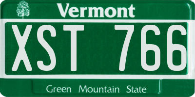 VT license plate XST766
