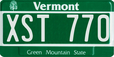VT license plate XST770