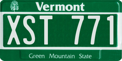 VT license plate XST771