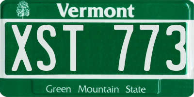VT license plate XST773