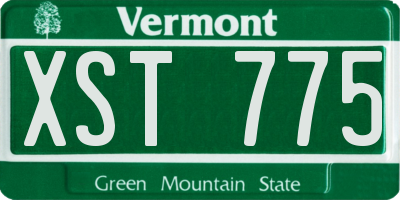 VT license plate XST775