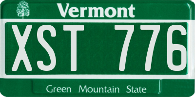 VT license plate XST776