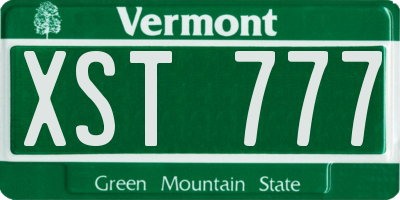 VT license plate XST777