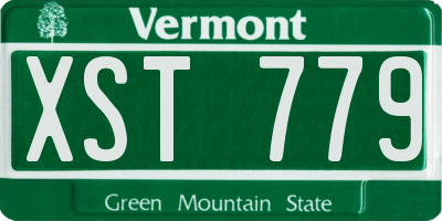 VT license plate XST779