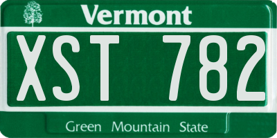 VT license plate XST782