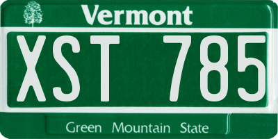 VT license plate XST785