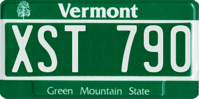 VT license plate XST790