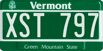 VT license plate XST797