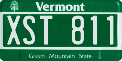 VT license plate XST811
