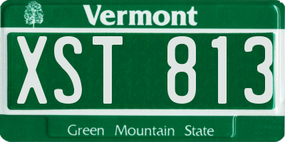 VT license plate XST813