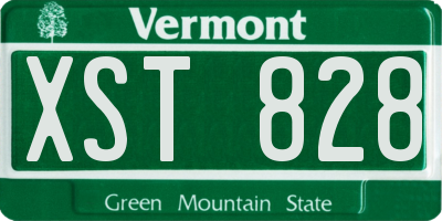 VT license plate XST828
