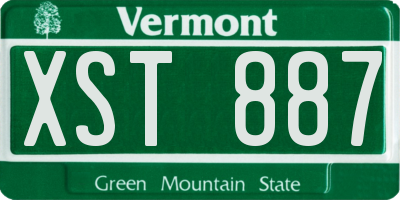 VT license plate XST887