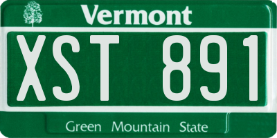 VT license plate XST891