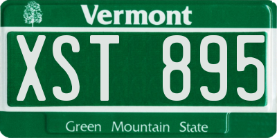 VT license plate XST895