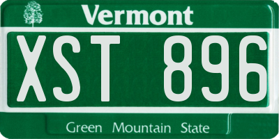 VT license plate XST896