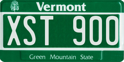 VT license plate XST900