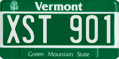 VT license plate XST901
