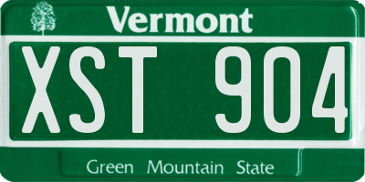 VT license plate XST904