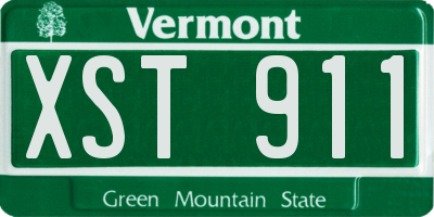 VT license plate XST911