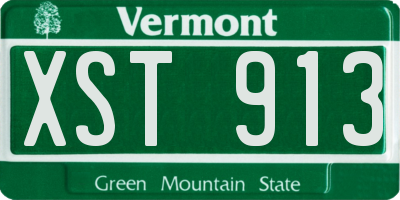 VT license plate XST913