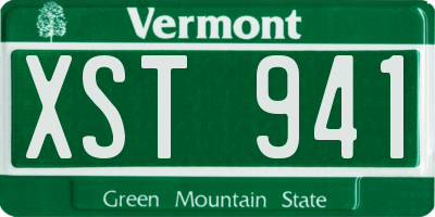 VT license plate XST941