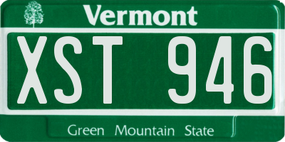 VT license plate XST946