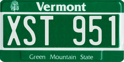 VT license plate XST951