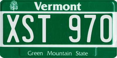 VT license plate XST970