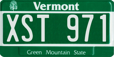 VT license plate XST971