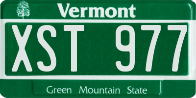 VT license plate XST977
