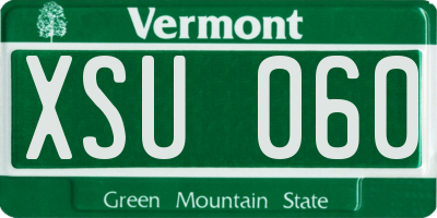 VT license plate XSU060