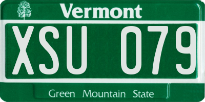 VT license plate XSU079
