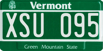 VT license plate XSU095