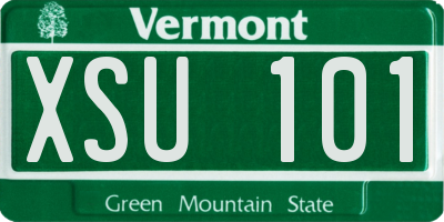 VT license plate XSU101